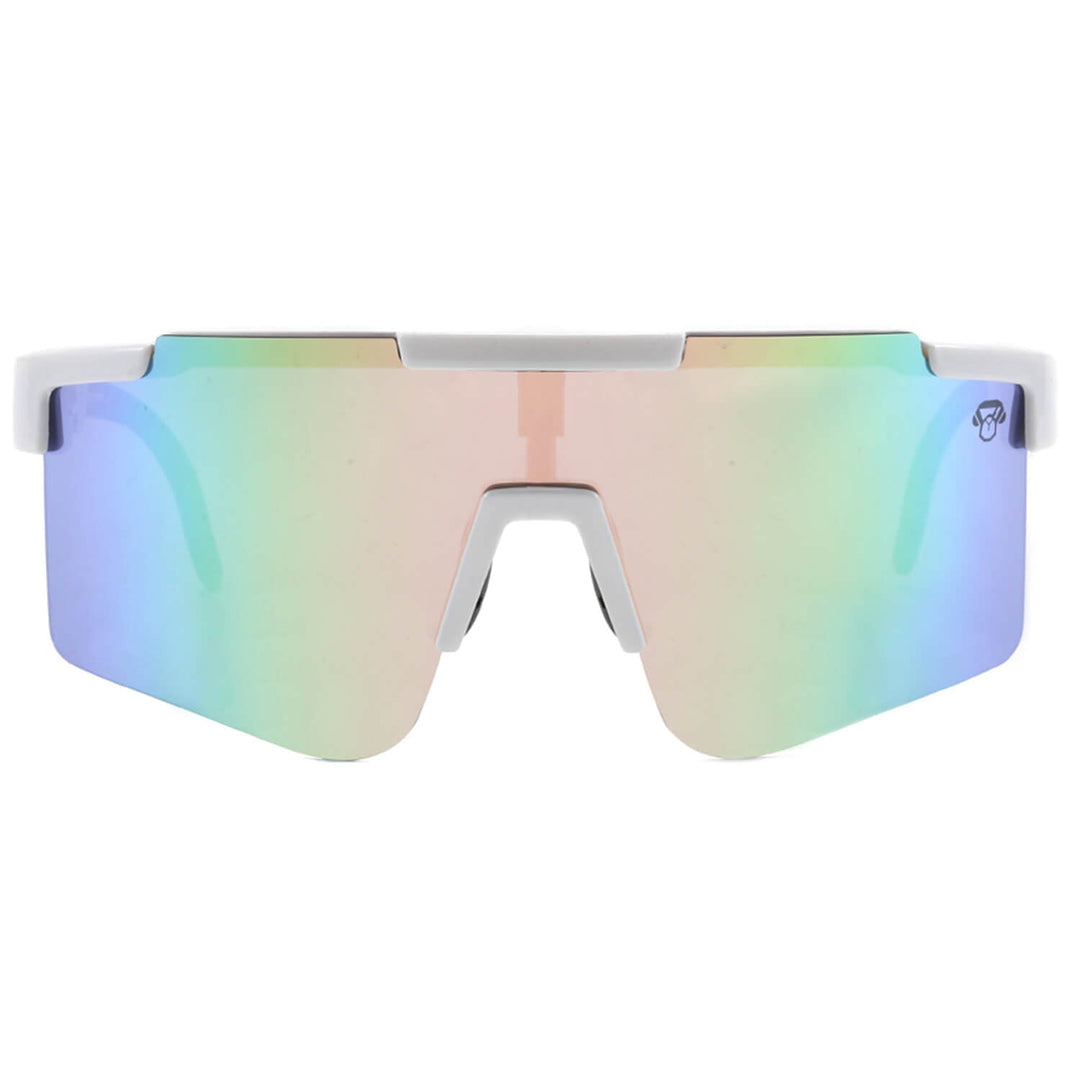 Sunglasses deportivos polarized for men and women white reflectantes Bonoboss #color_blanco