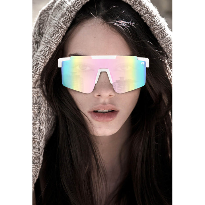 Sunglasses deportivos polarized for men and women white reflectantes Bonoboss #color_blanco