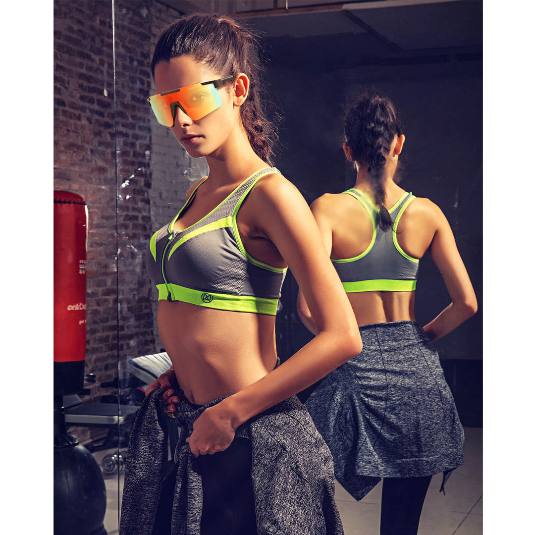 Sunglasses deportivos polarized for men and women black reflectantes Bonoboss #color_negro