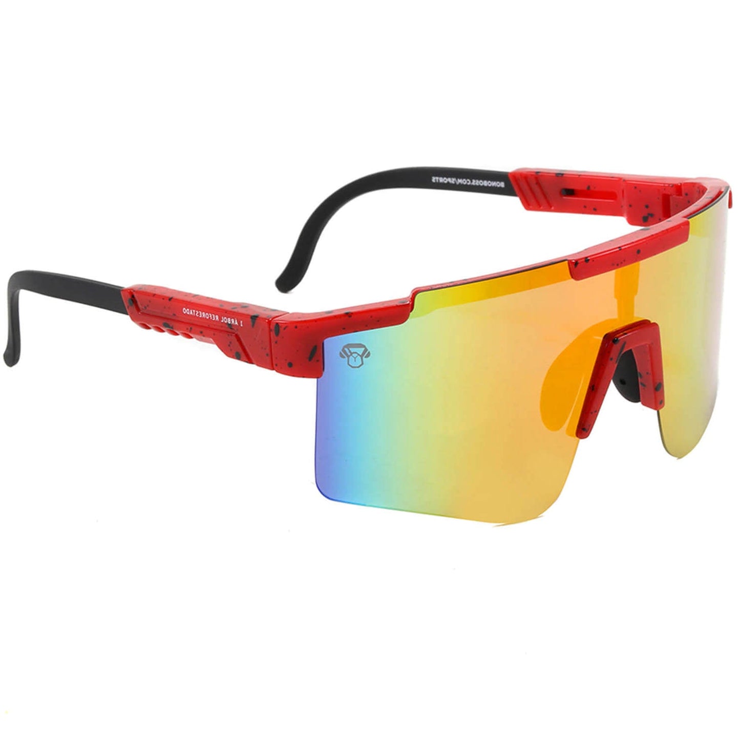 lentes de sol deportivos polarizados de para hombre y mujer color rojo reflectantes #color_rojo