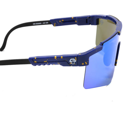lentes de sol deportivos polarizados de para hombre y mujer color azul reflectantes  #color_azul