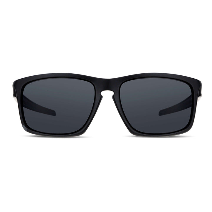 Lenses sunglasses recycled plastic rectangular clasicos black for women and men Bonoboss #color_negro