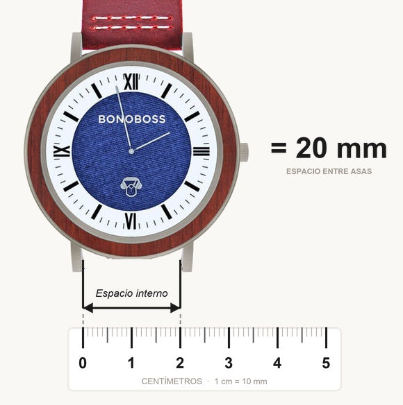 Cómo medir la distancia entre las asas del reloj