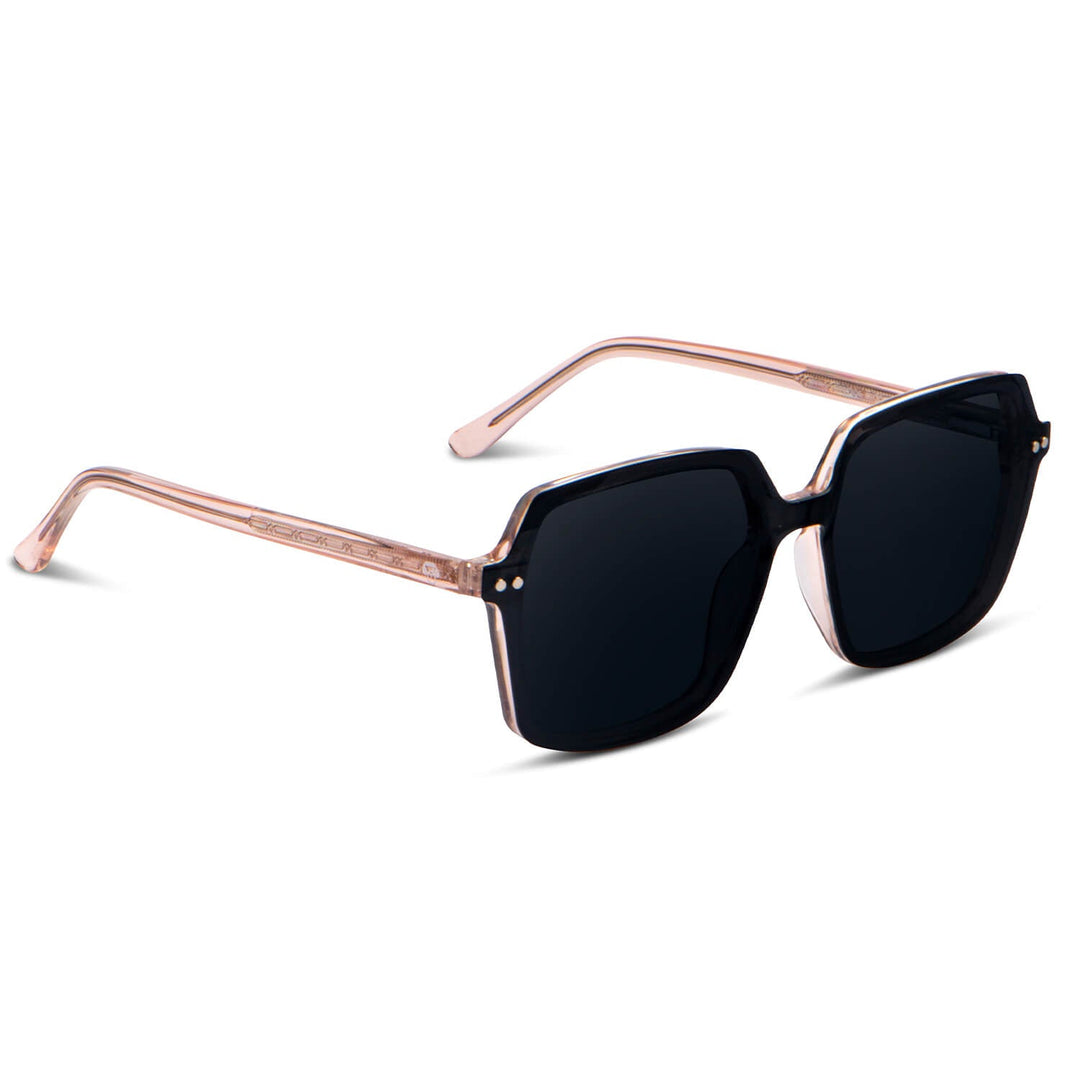 Optical frames octagonales with sobre lente sun clip-on iman polarized for men and women color durazno or pink Bonoboss #color_damasco