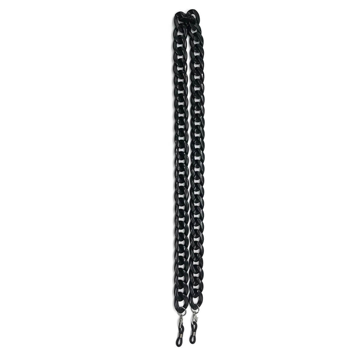 Straps or colgante eyeglasses fashion moda for women with acetate recycled black Bonoboss #color_negro