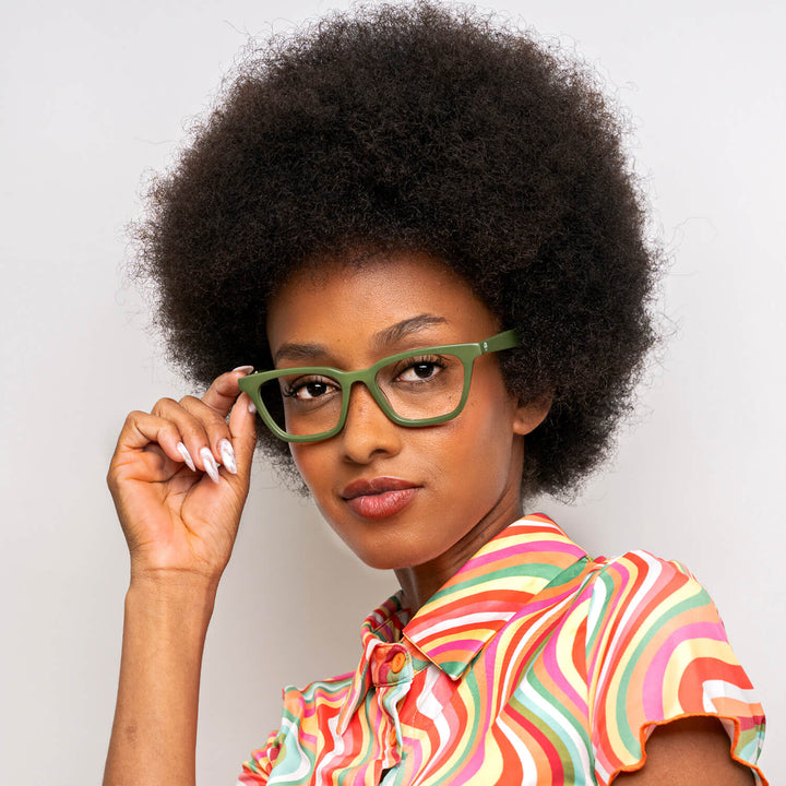 Lenses optical acetate forma rectangular ovalada green for men and women optical distribuidor mayorista opticas Bonoboss #color_verde