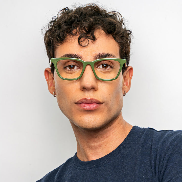 Optical frames acetate forma rectangular ovalada green for men and women optical distribuidor mayorista opticas Bonoboss #color_verde
