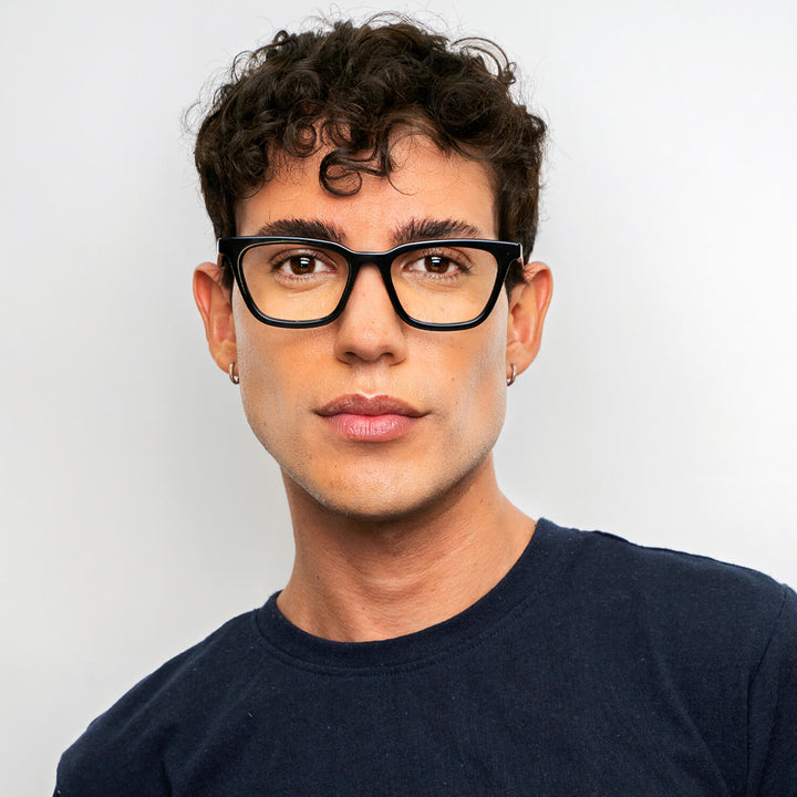 Lenses optical acetate forma rectangular ovalada black for men and women optical distribuidor mayorista opticas Bonoboss #color_negro