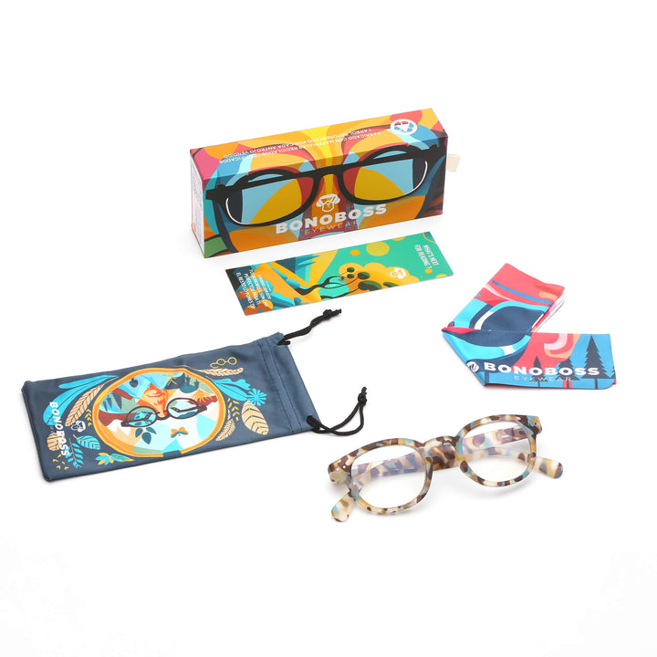 Lenses lectura hawaii blue round filtro luz blue UV protection400 antirreflejo tortoise multicolor unisex bonoboss
