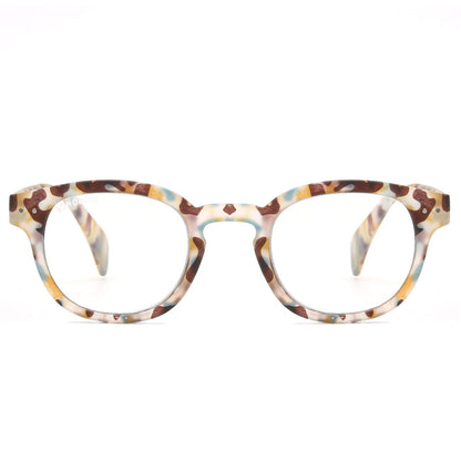 anteojo lectura filtro azul color blue redondeado para hombre mujer moda sustentable botellas plasticas recicladas