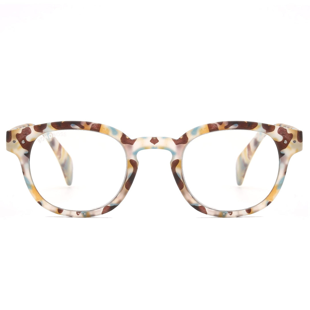Lenses lectura hawaii blue round filtro luz blue UV protection400 antirreflejo rpet recycled tortoise multicolor unisex bonoboss