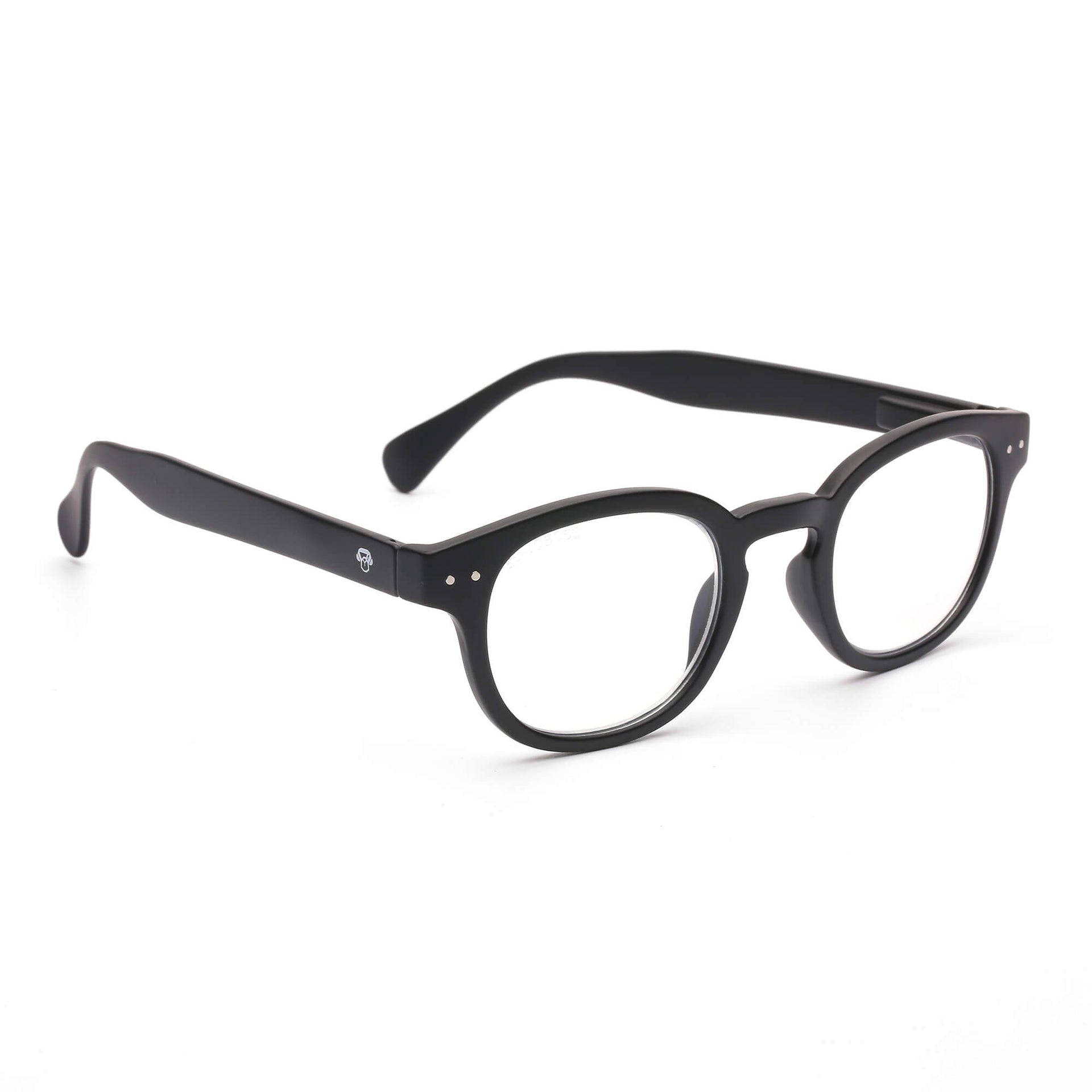 anteojo lectura filtro azul color negro redondeado para hombre mujer moda sustentable botellas plasticas recicladas