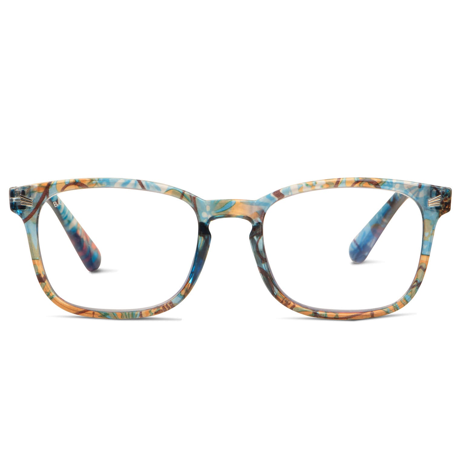 lente de lectura pre graduados con filtro de luz azul para el computador. Anteojos cuadrados de color celeste para hombre y mujer