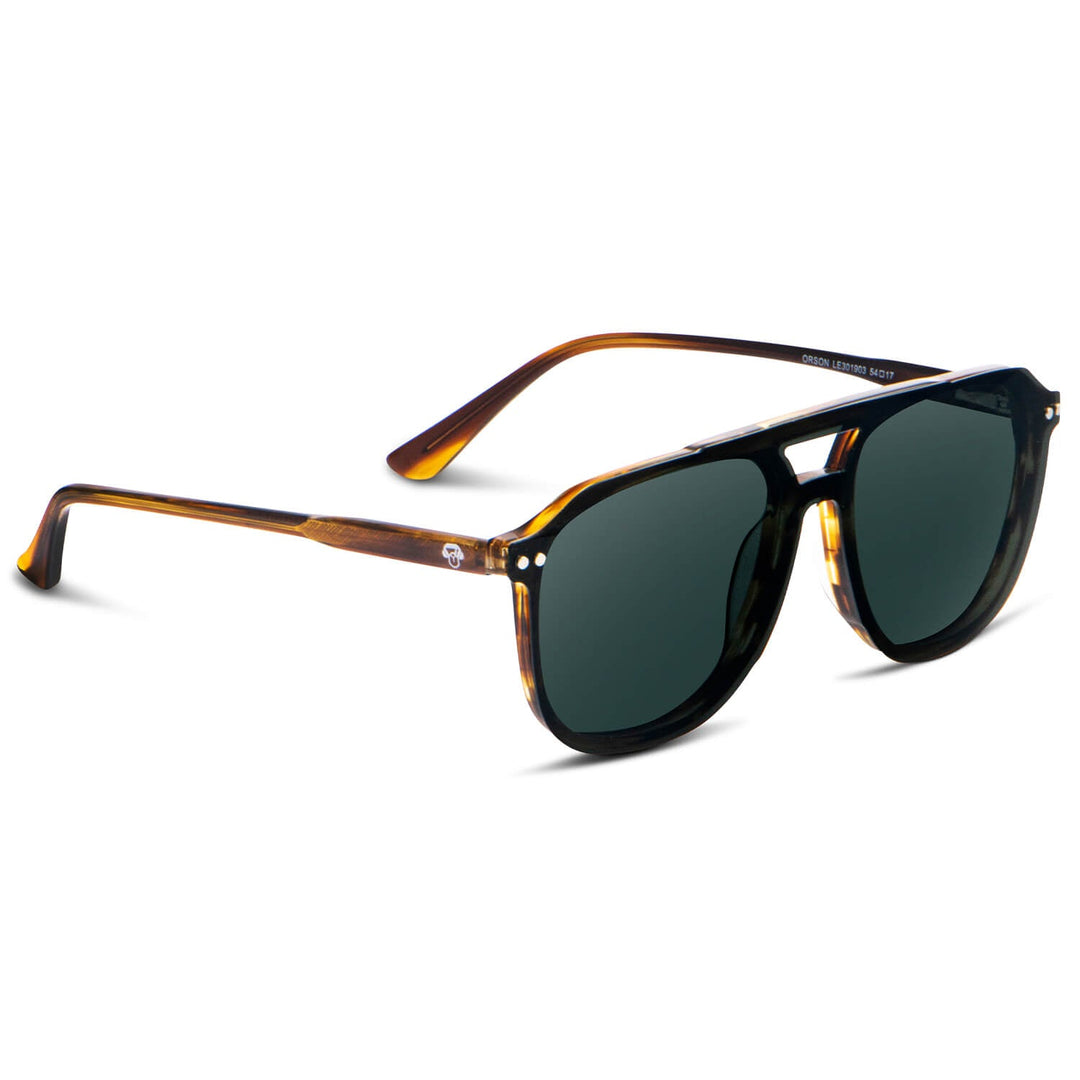 Eyeglasses or optical frames oval amarillos sobre lente sun clip-on iman polarized for men and women front view Bonoboss #color_yellow