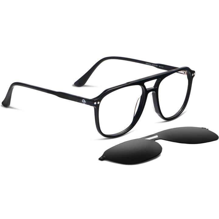 Eyeglasses aviadores optical with clip clip-on overlay iman polarized optical prescription envio gratis a todo chile. distribuidor and optical wholesale Bonoboss #color_negro