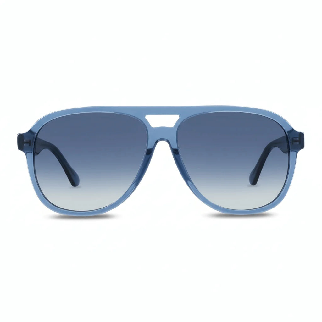 Men wearing lenses sun orson bio-acetate polarized blue driving reduces eye fatigue carretera bonoboss #editorial_detail1 #color_azul