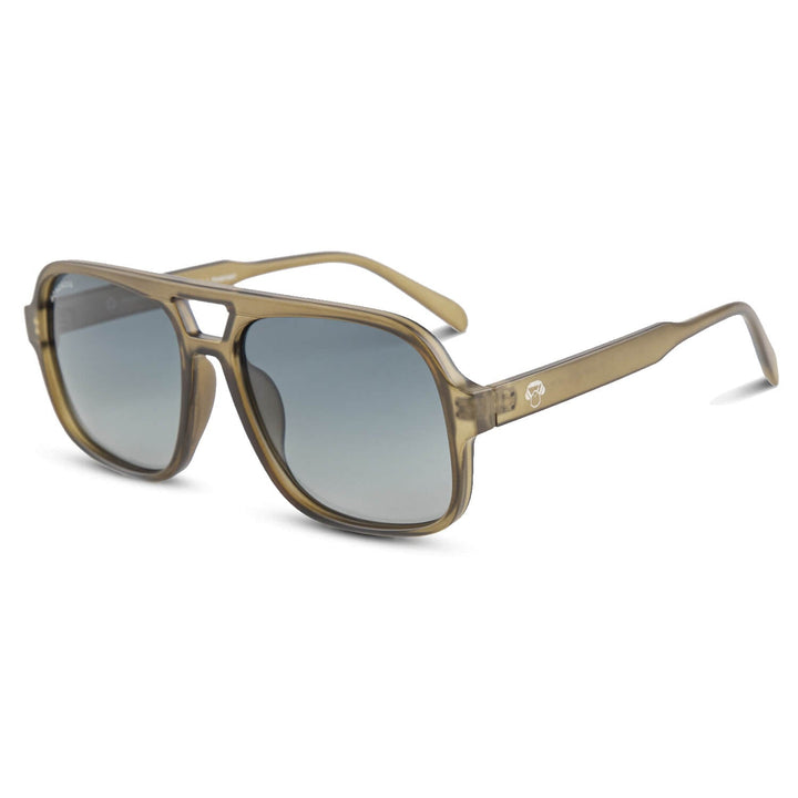 Sunglasses polarized round botellas plásticas recycleds sustainable green. cristal color gradient blue Bonoboss #color_olive-blue
