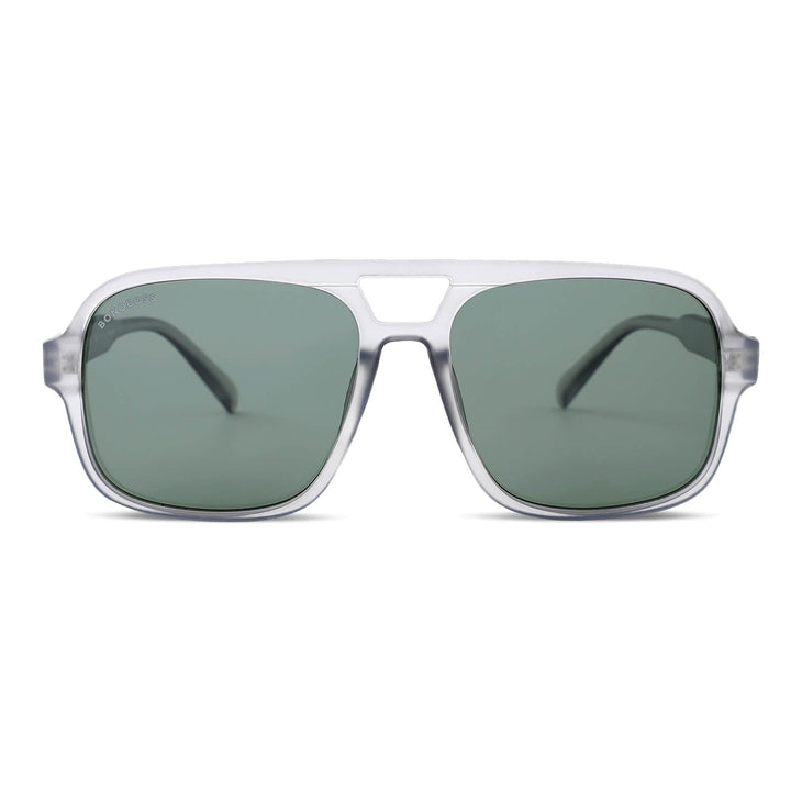 Sunglasses polarized round botellas plásticas recycleds sustainable clears. cristal color g15 Bonoboss #color_transparente