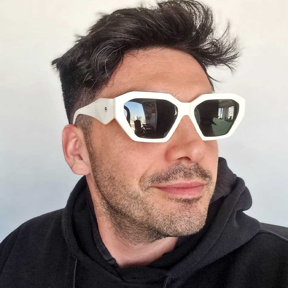 osaka anteojos blancos de moda para mujer y hombre de cara redonda grande gafa optica con receta #color_blanco