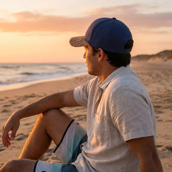 Gorro cork ecológico in playa to the atardecer bonoboss