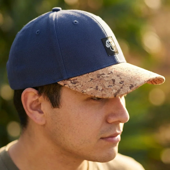 Gorro cork ecológico retrato perfil textura cork bonoboss