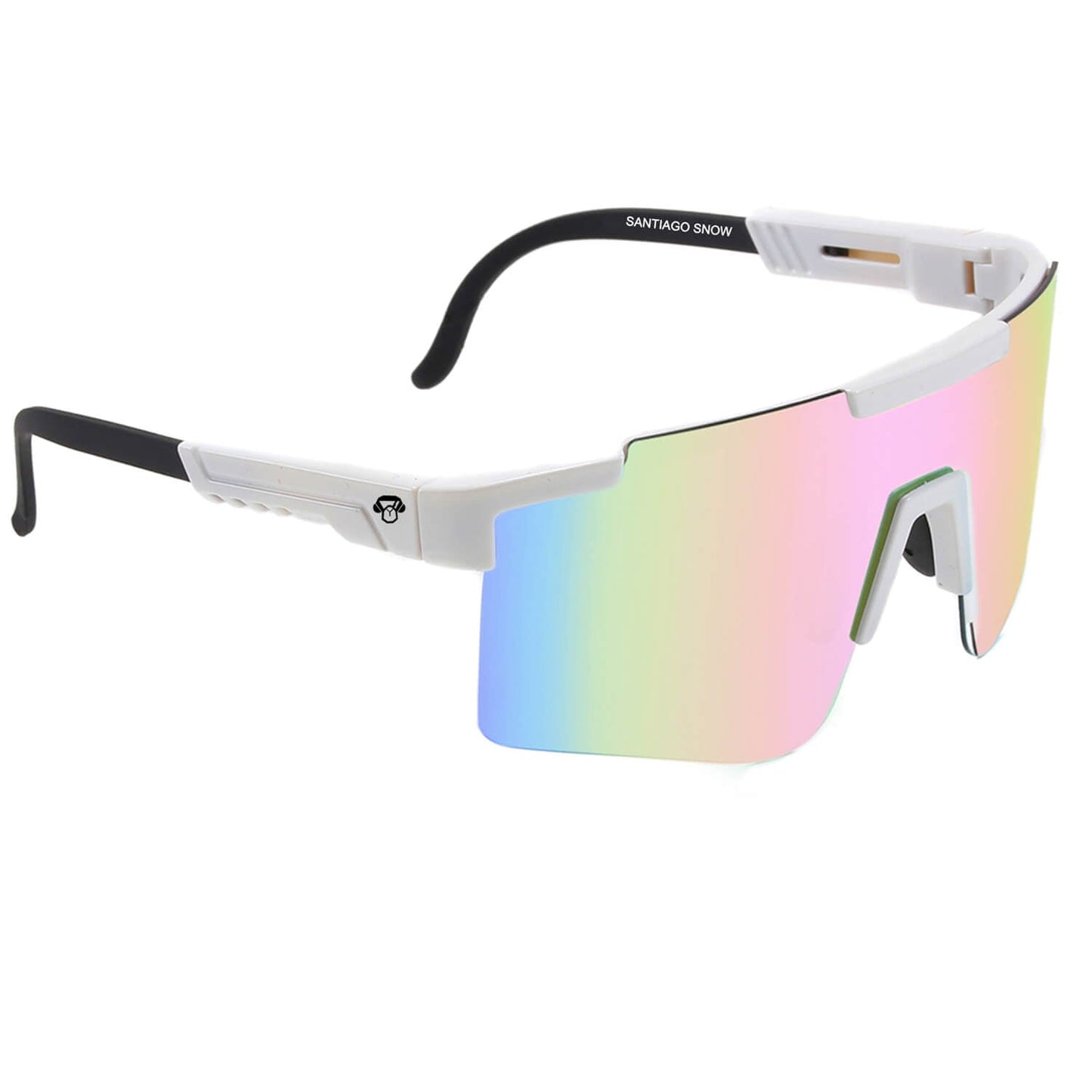 lentes de sol deportivos polarizados de para hombre y mujer color blanco reflectantes