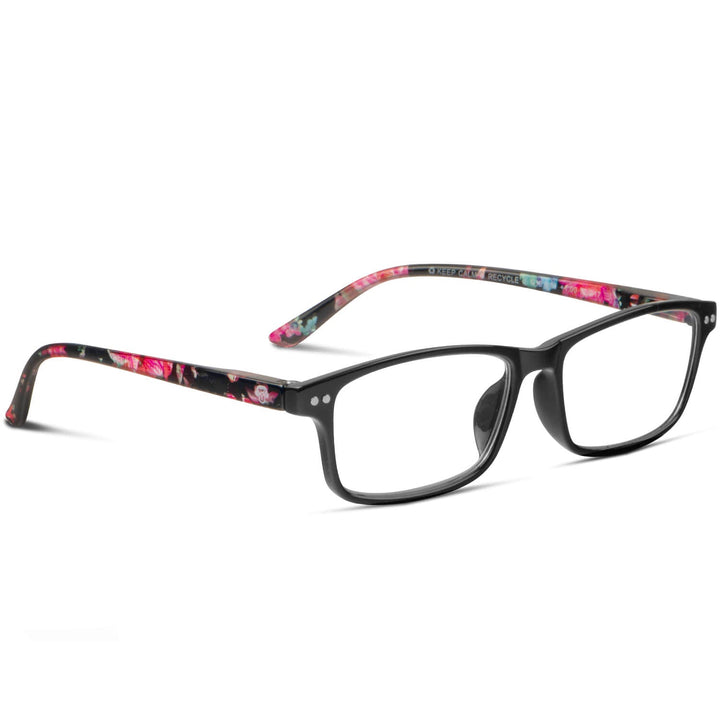 Lenses lectura sanzana black rectangular filtro luz blue UV protection400 antirreflejo black unisex bonoboss