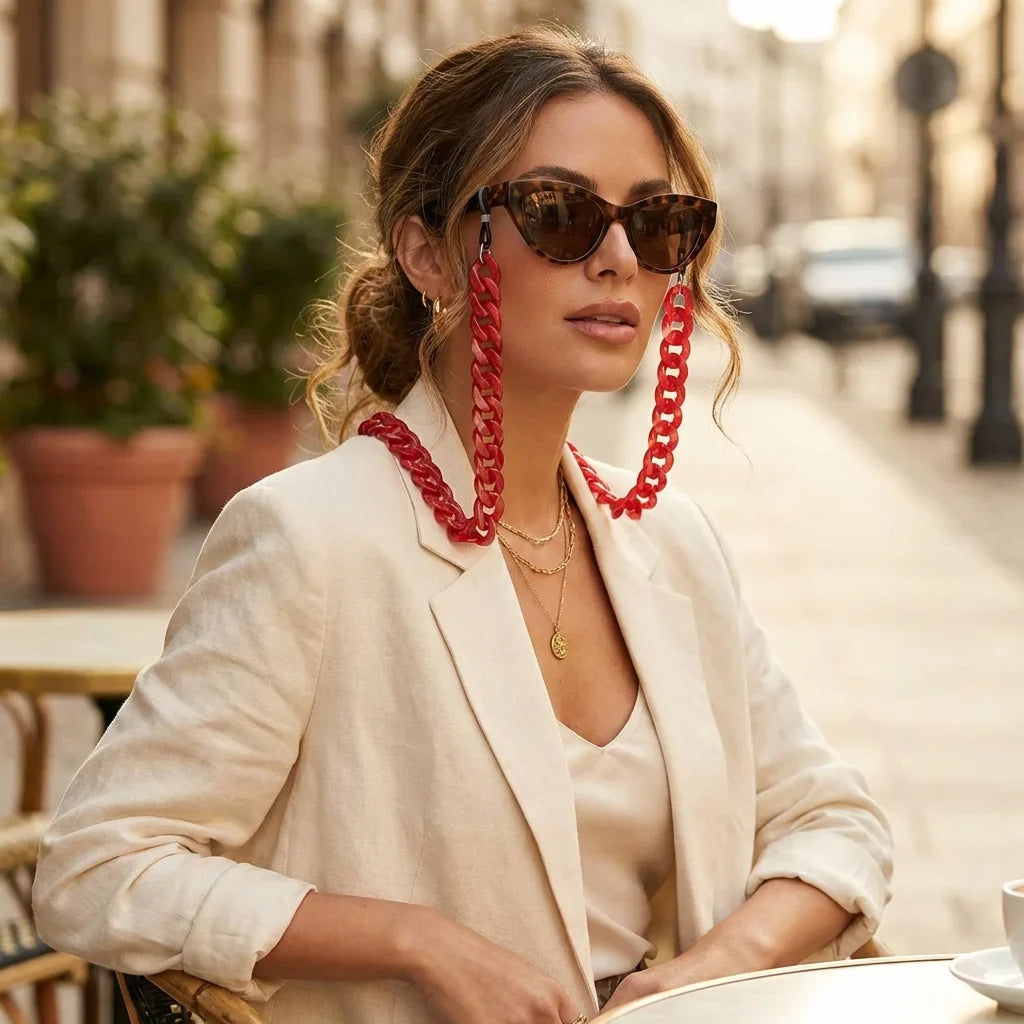 Cadena acetate recycled for lenses editorial moda fashion bonoboss