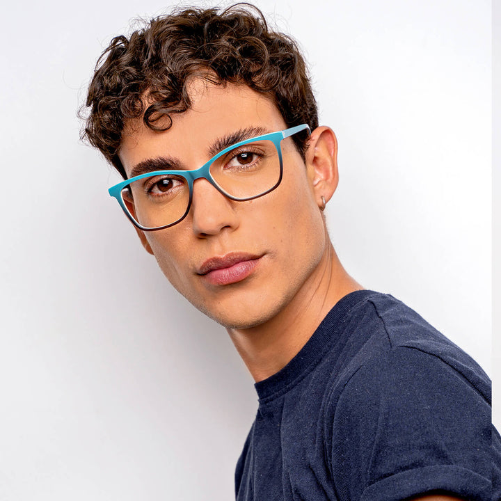 Optical frames agate pattern frames color calipso in men cara ovalada Bonoboss #color_verde