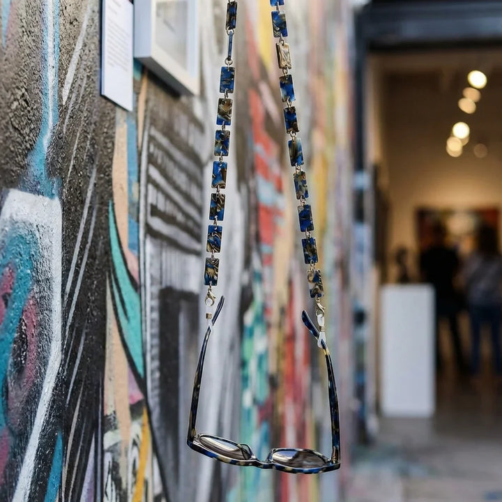 Cadena acetate recycled for lenses blue fondo urbano artístico galería bonoboss #color_azul