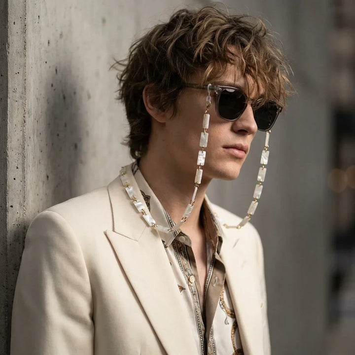 Cadena acetate recycled for lenses white editorial moda fashion bonoboss #color_blanco