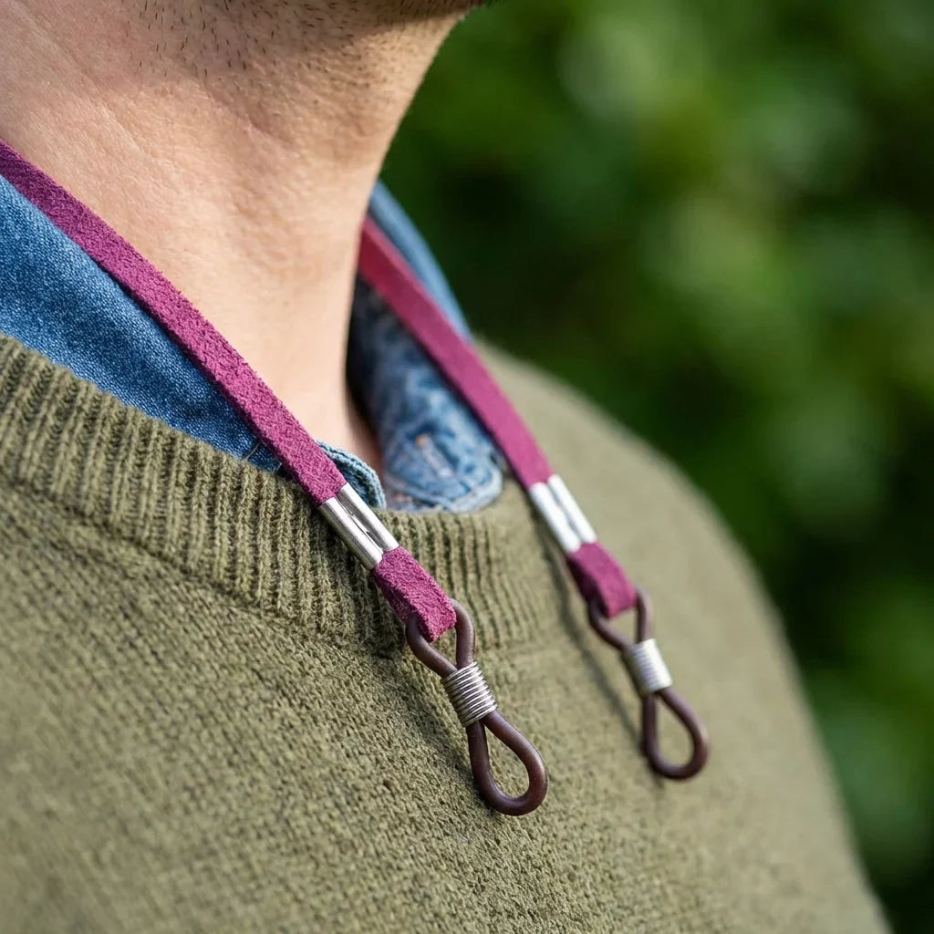 Correa for lenses recycled burdeo close-up in cuello outfit casual bonoboss #color_burdeo