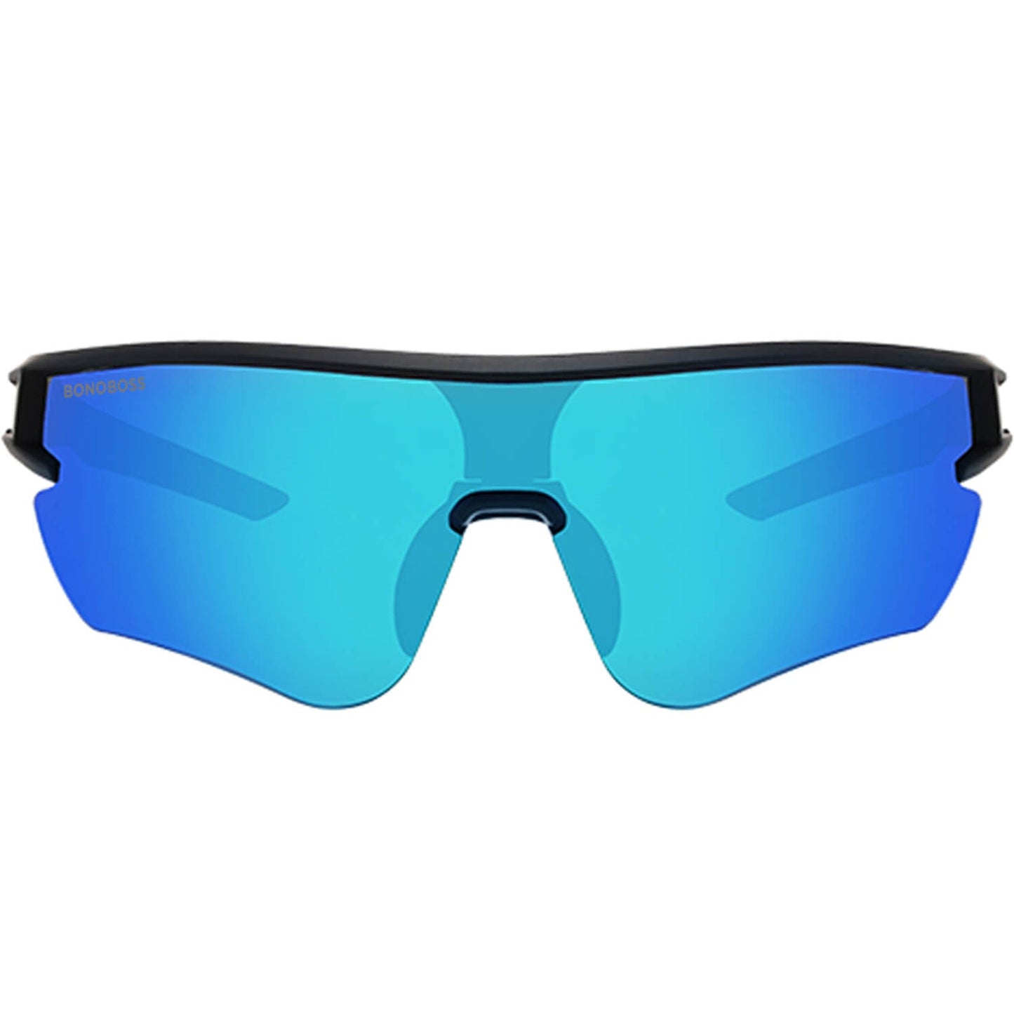 lentes anteojos de sol polarizados deportivos de acetato para hombre y mujer color negro cristal azul reflectante #color_azul