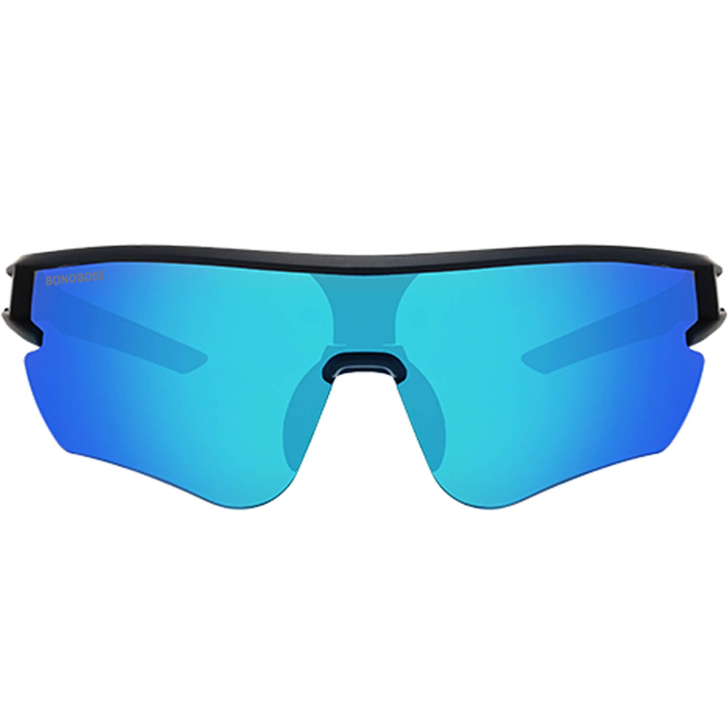 lentes anteojos de sol polarizados deportivos de acetato para hombre y mujer color negro cristal azul reflectante #color_azul