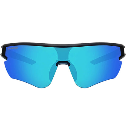 lentes anteojos de sol polarizados deportivos de acetato para hombre y mujer color negro cristal azul reflectante #color_azul