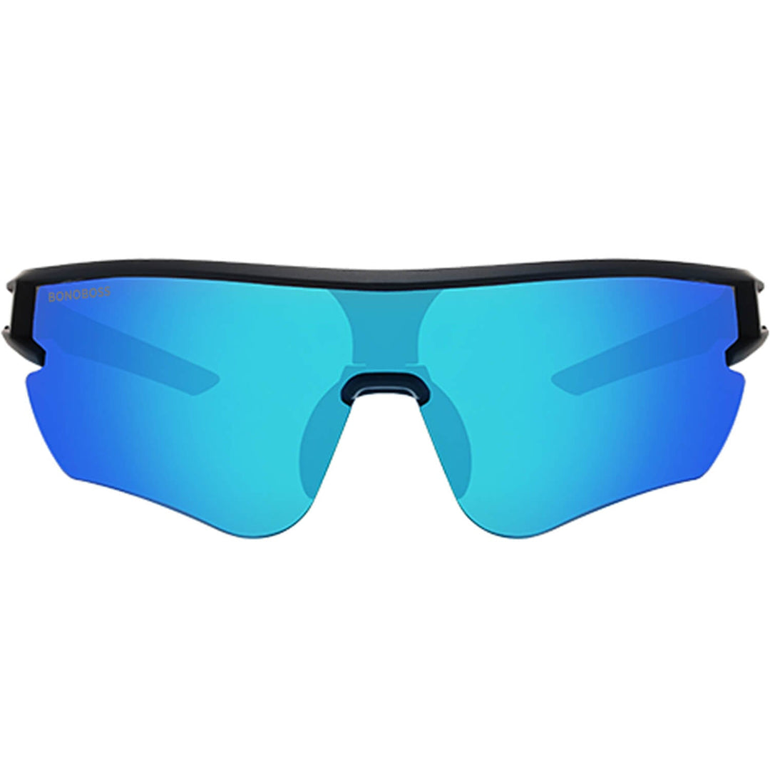 Lenses sunglasses polarized deportivos acetate for men and women black cristal blue reflectante Bonoboss #color_azul