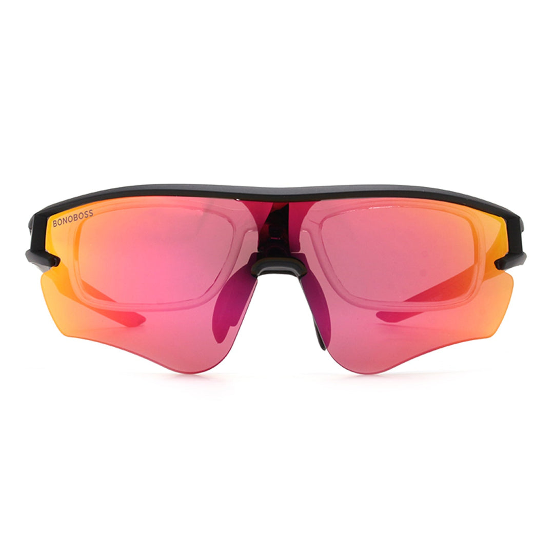 Lenses sunglasses polarized deportivos acetate for men and women black cristal red reflectante Bonoboss #color_rojo