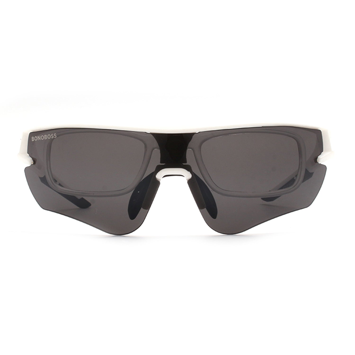 lentes anteojos de sol polarizados deportivos de acetato para hombre y mujer color blanco  cristal negro reflectante #color_blanco