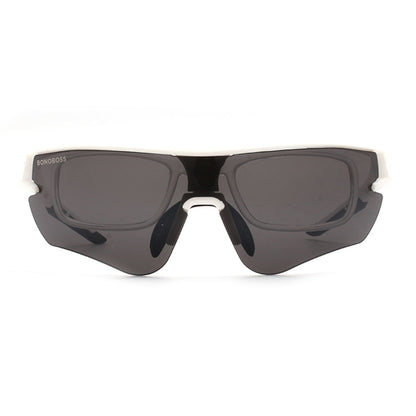 lentes anteojos de sol polarizados deportivos de acetato para hombre y mujer color blanco  cristal negro reflectante #color_blanco