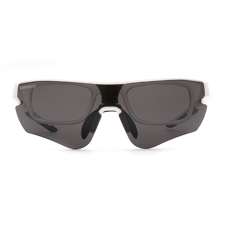 Lenses sunglasses polarized deportivos acetate for men and women white cristal black reflectante Bonoboss #color_blanco