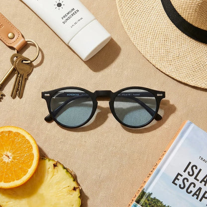 Lentes sol Temuco polarizados RPET reciclado del oceano azul composicion summer essentials playa verano Bonoboss #editorial_detail1 #color_azul