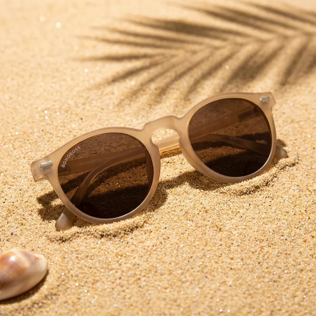 Lenses sun temuco polarized rpet recycled of the oceano brown composicion summer essentials beach accessories bonoboss #editorial_detail1 #color_cafe