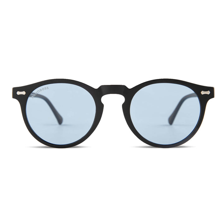 Sunglasses polarized round botellas plásticas recycleds sustainable blacks. cristal color gradient blue Bonoboss #color_negro