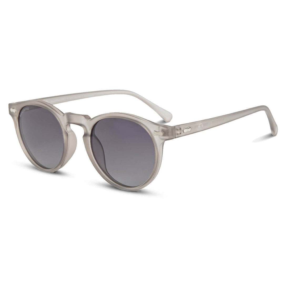 Sunglasses polarized round botellas plásticas recycleds sustainable clear Bonoboss #color_gris