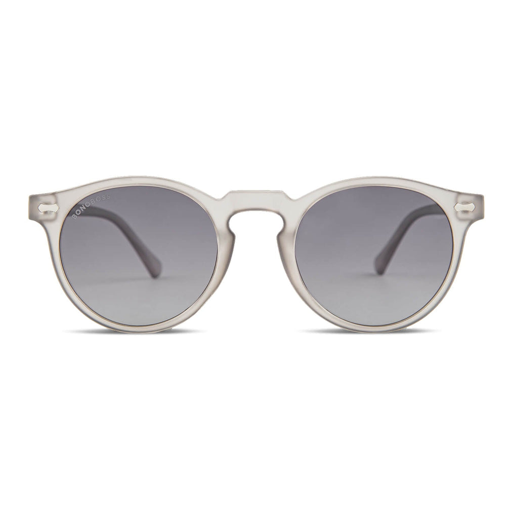 Sunglasses polarized round botellas plásticas recycleds sustainable clear Bonoboss #color_gris