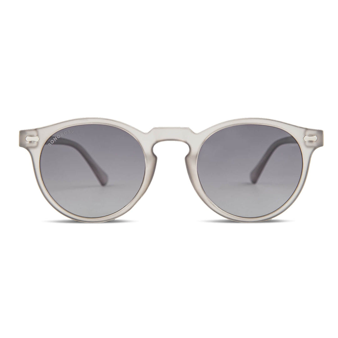 Sunglasses polarized round botellas plásticas recycleds sustainable clear Bonoboss #color_gris