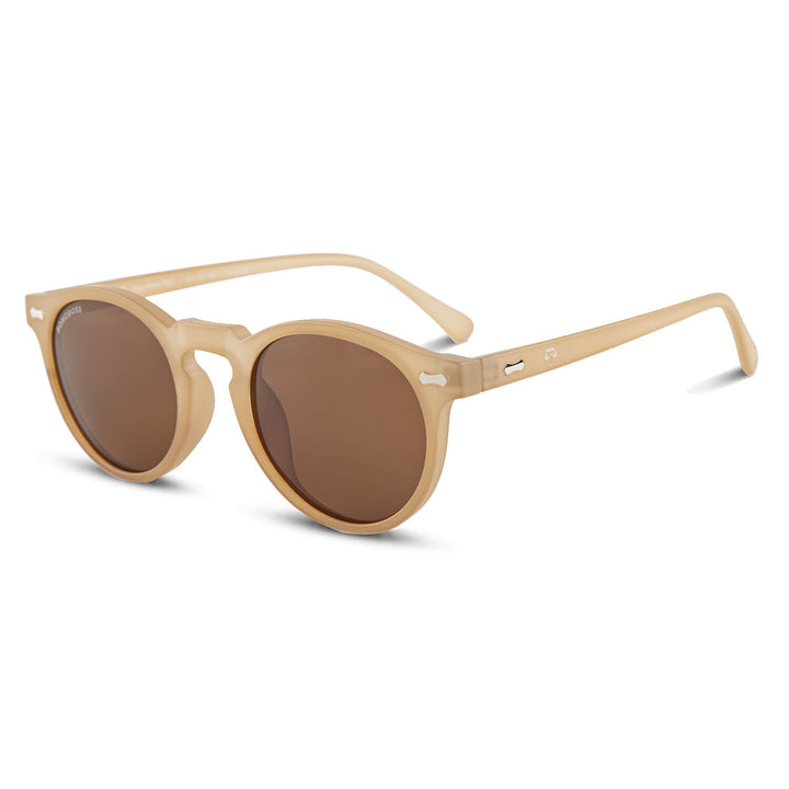 Sunglasses polarized round botellas plásticas recycleds sustainable color café Bonoboss #color_brown