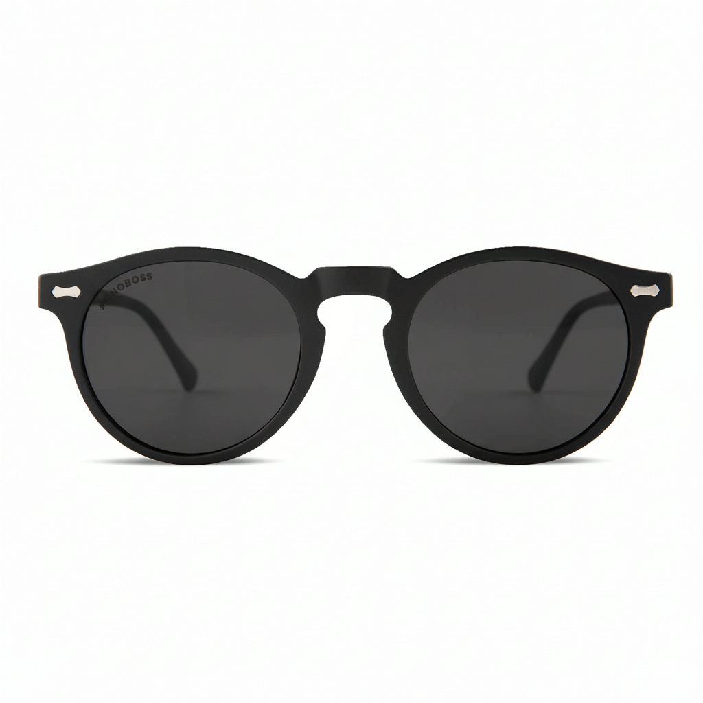 Sunglasses polarized round botellas plásticas recycleds sustainable blacks. cristal color gradient blue Bonoboss #color_dark