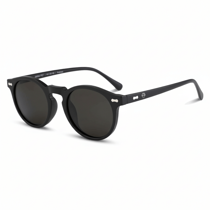 Sunglasses polarized round botellas plásticas recycleds sustainable blacks. cristal color gradient blue Bonoboss #color_dark