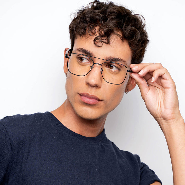 Lenses metalicos rectangular stainless steel wood optical prescription bifocales multifocales men women retro vision sustainable mayorista distribuidor aviador.jpg Bonoboss #color_negro
